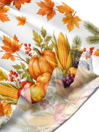 Oceanlyte Men's Thanksgiving Turkey And Harvest Produce Print Long Sleeve Shirt with Chest Pocket