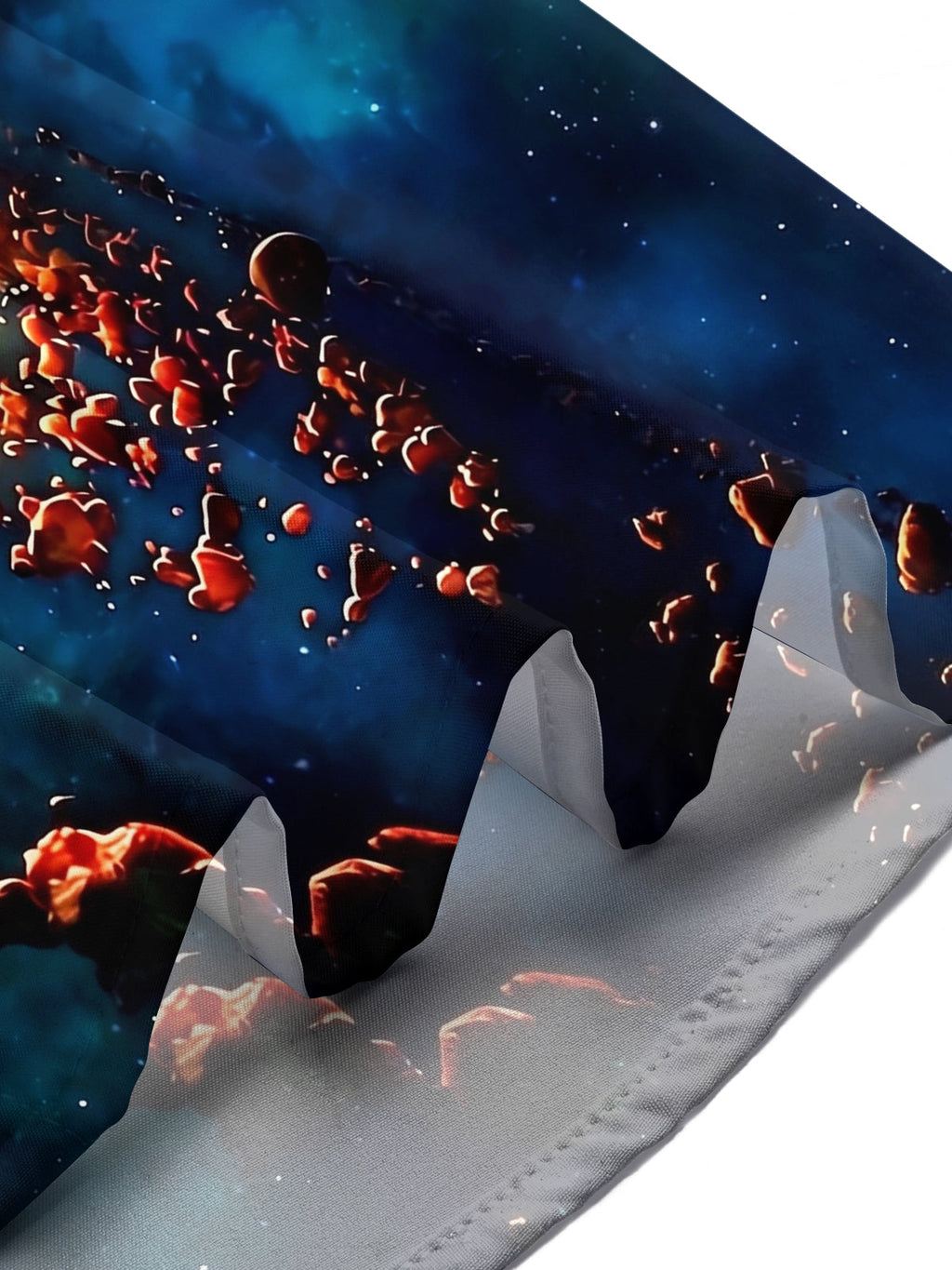 Oceanlyte Men's 3D Explosion Planet Print Short Sleeve Shirt with Chest Pocket