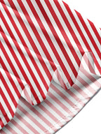 Oceanlyte Men's Striped Candy Cane Print Long Sleeve Shirt with Chest Pocket