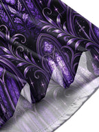 Oceanlyte Men's Long Sleeve Shirt - Gothic Cathedral Stained Glass With Cross And Dove Print with Chest Pocket