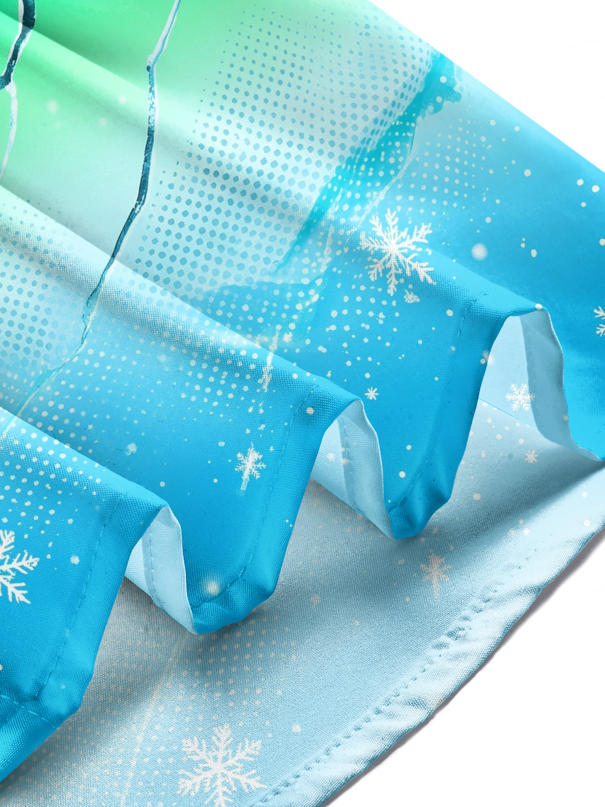 Oceanlyte Men's Snowflake Gradient With Geometric Cracks Print Long Sleeve Shirt with Chest Pocket