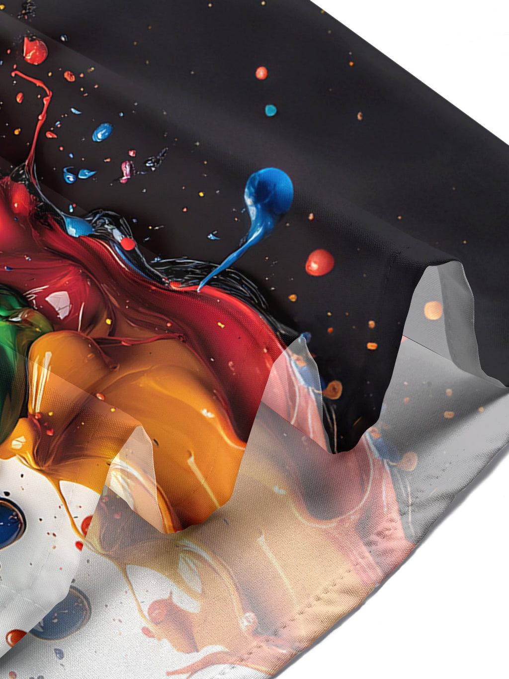 Oceanlyte Men's Printed Colorful Paint Splatter Print Short Sleeve Shirt with Chest Pocket