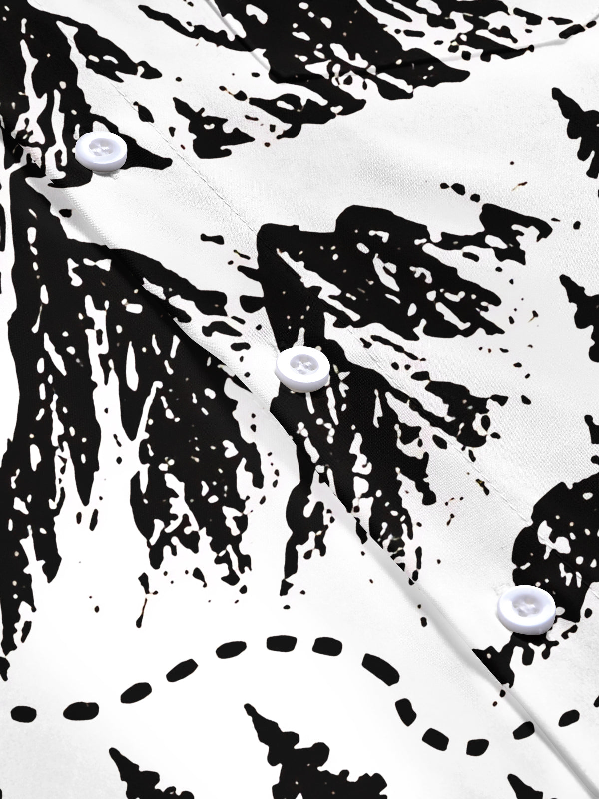 Oceanlyte Men's Short Sleeve Shirt - Mountain Landscape With Pine Trees And Topographic Lines Print with Chest Pocket