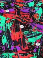 Oceanlyte Men's Long Sleeve Shirt - Abstract Colorful Paint Splatters And Brushstrokes Print with Chest Pocket