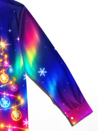 Oceanlyte Men's Graphic Aurora Borealis Print Long Sleeve Shirt with Chest Pocket