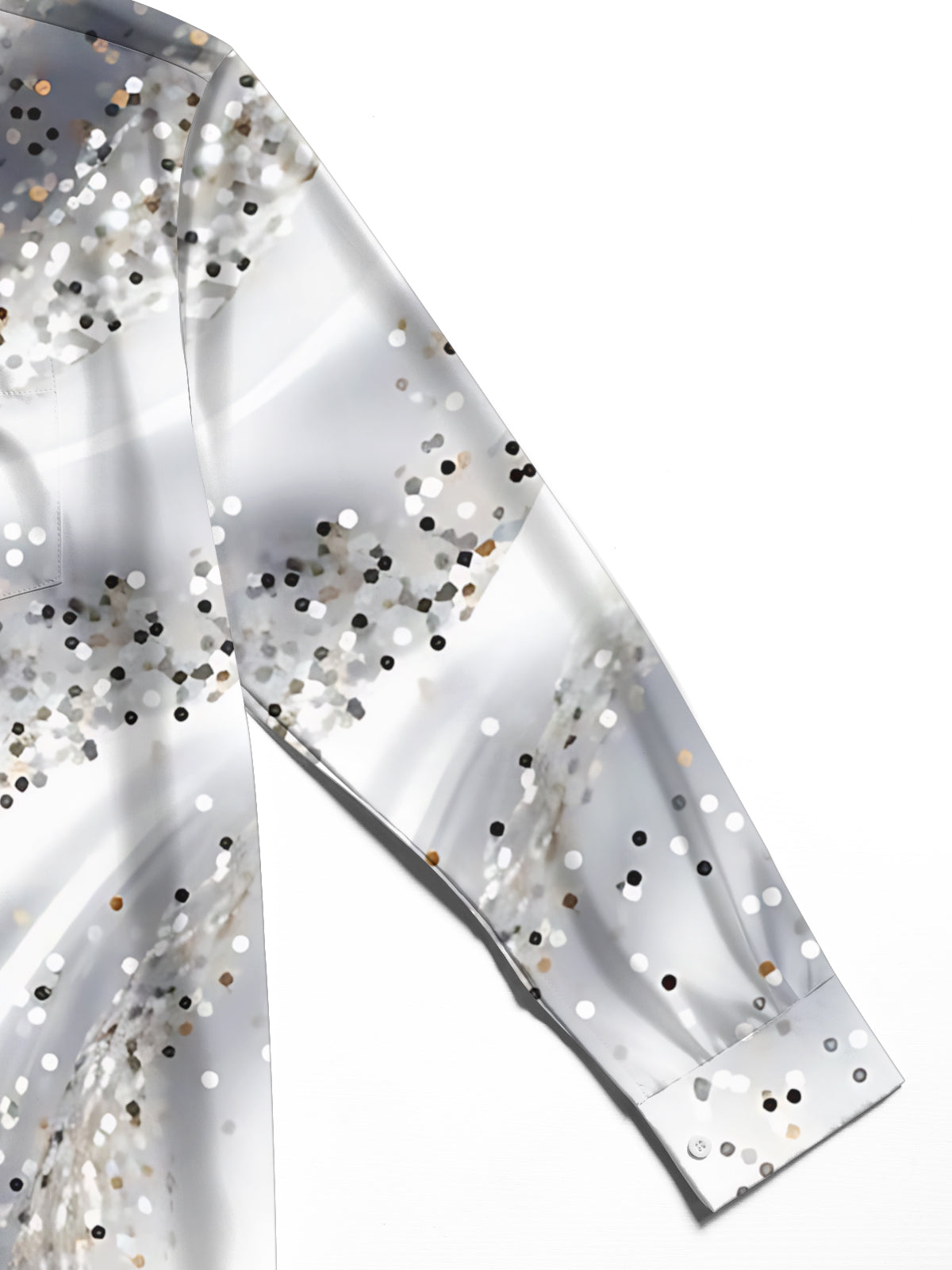 Oceanlyte Men's Printed Abstract Confetti Dots Print Long Sleeve Shirt with Chest Pocket