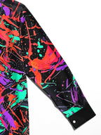 Oceanlyte Men's Long Sleeve Shirt - Abstract Colorful Paint Splatters And Brushstrokes Print with Chest Pocket
