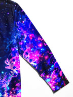 Oceanlyte Men's Printed Neon Winter Forest Print Long Sleeve Shirt with Chest Pocket
