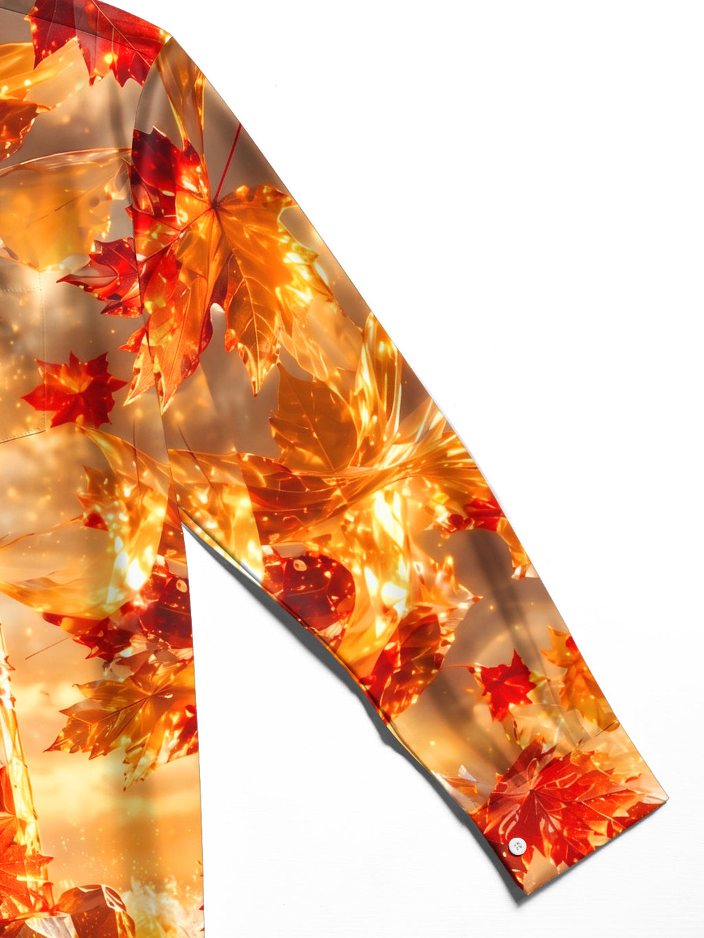 Oceanlyte Men's Printed Lighthouse Print Maple Leaves Print Long Sleeve Shirt with Chest Pocket