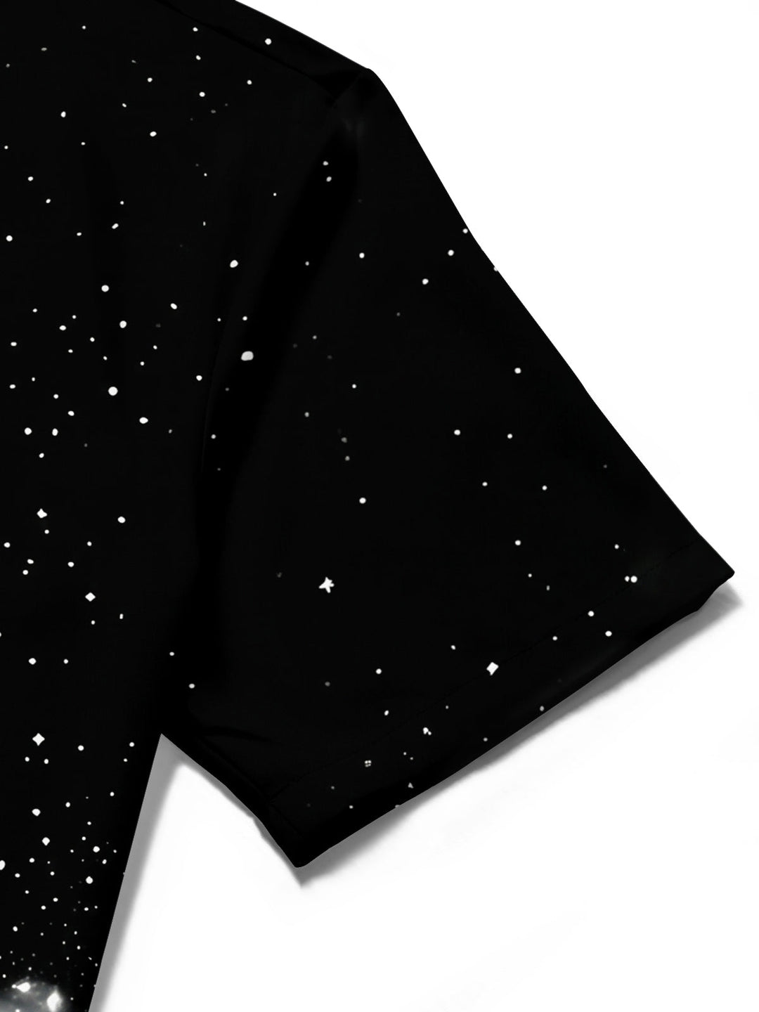 Oceanlyte Men's Graphic Black Cat Space Print Short Sleeve Shirt with Chest Pocket