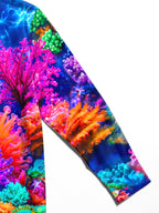Oceanlyte Men's Coral Reef And Sea Anemones Print Long Sleeve Shirt with Chest Pocket