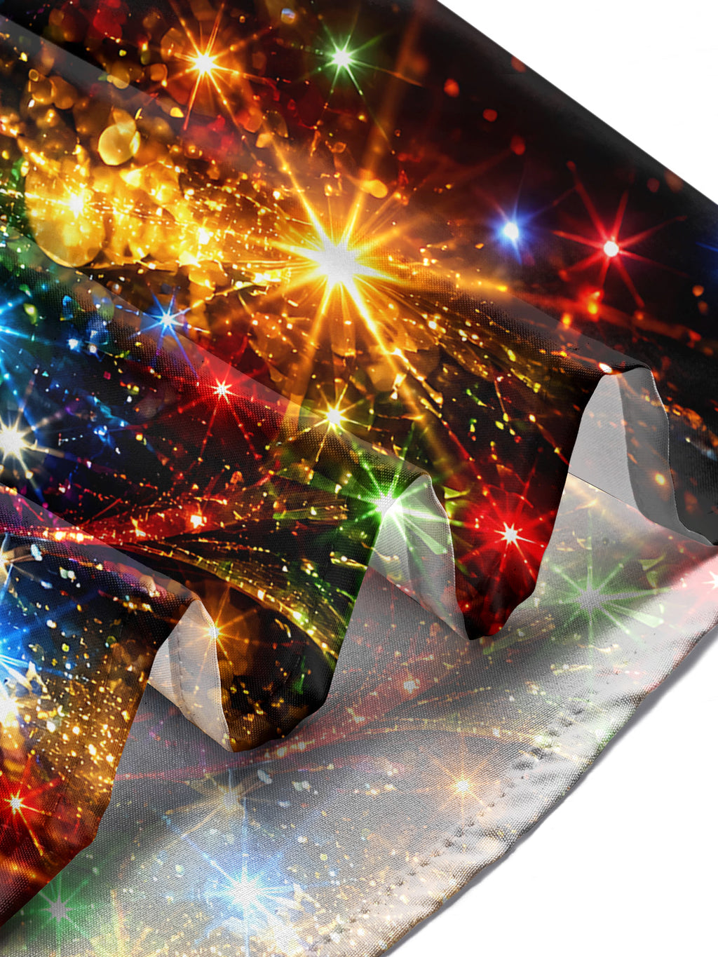 Oceanlyte Men's Printed Colorful Starburst Lights Print Long Sleeve Shirt with Chest Pocket
