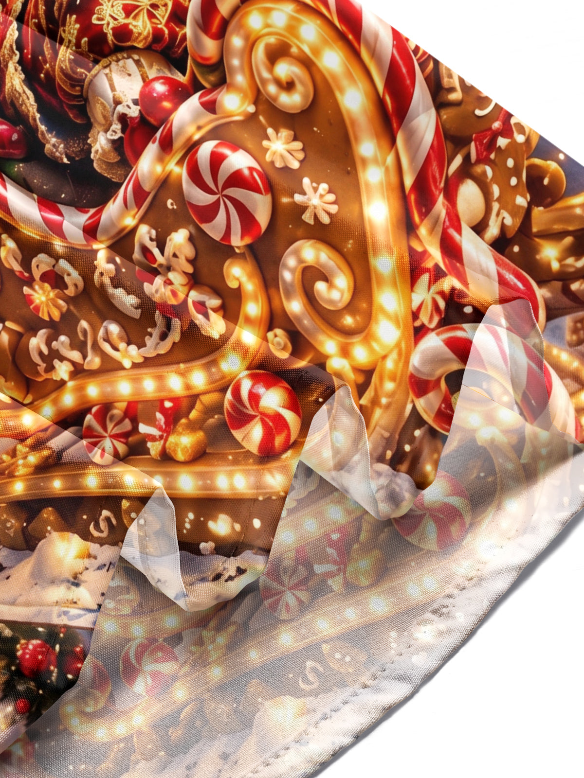 Oceanlyte Men's Christmas Clown And Gingerbread Sleigh Print Long Sleeve Shirt with Chest Pocket