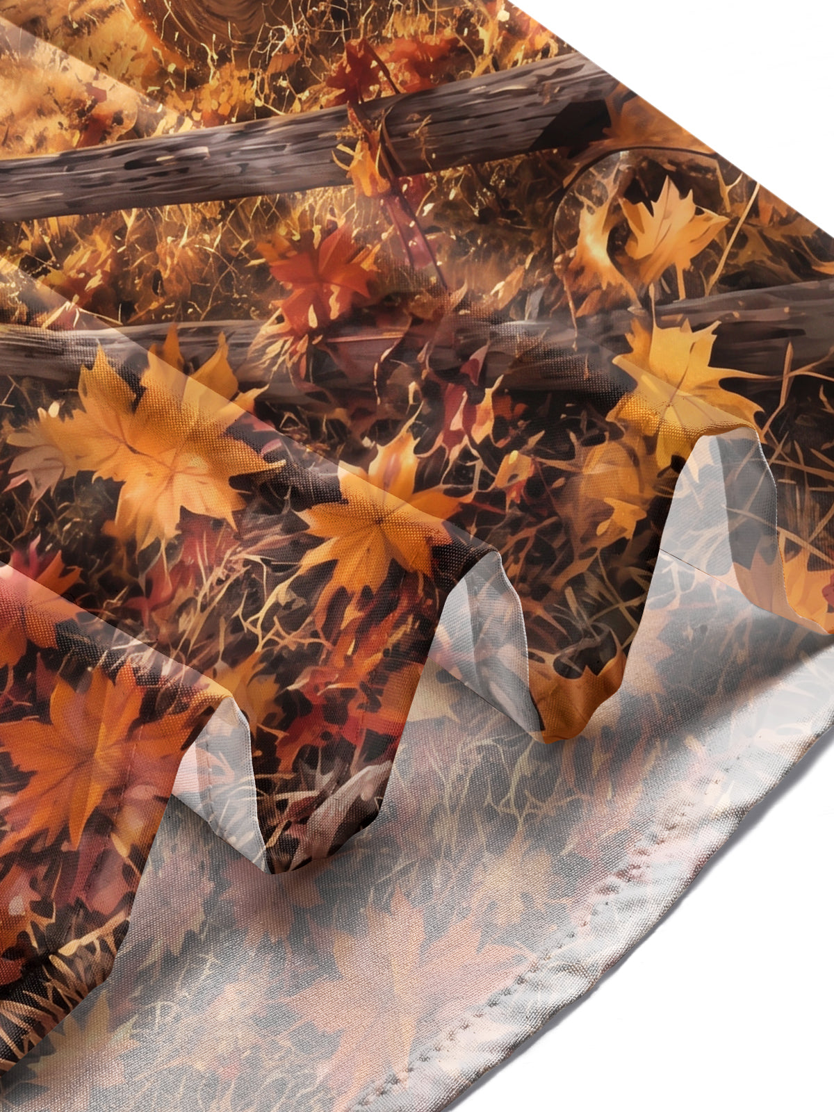 Oceanlyte Men's Long Sleeve Shirt - Thanksgiving Autumn Farm Barn And Hay Bales Print with Chest Pocket