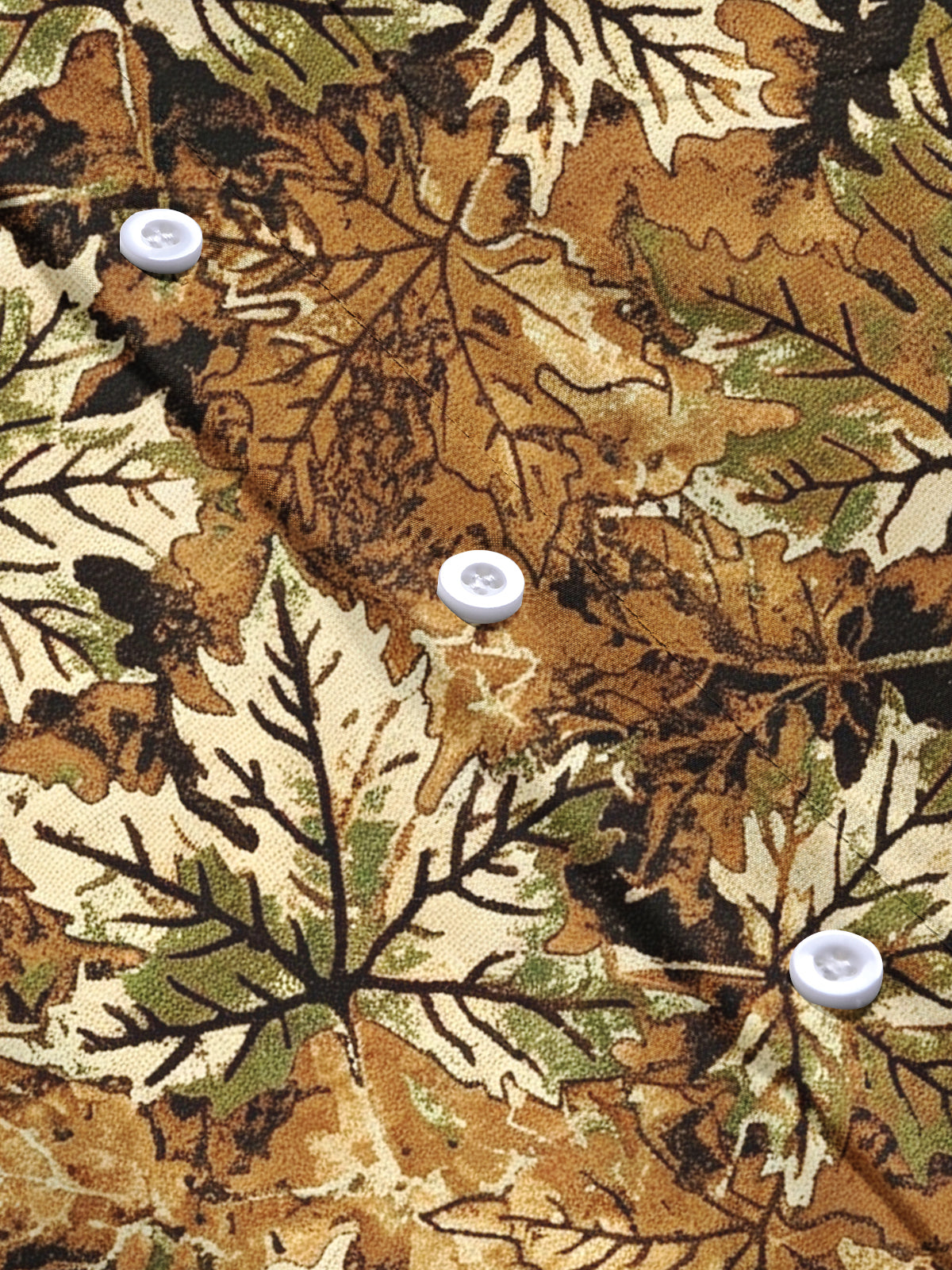Oceanlyte Men's Printed Maple Leaf Camouflage Print Long Sleeve Shirt with Chest Pocket