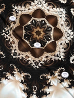 Oceanlyte Men's Printed Fractal Mandala Pattern Short Sleeve Shirt with Chest Pocket
