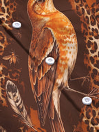 Oceanlyte Men's Printed Bird And Leopard Print Long Sleeve Shirt with Chest Pocket