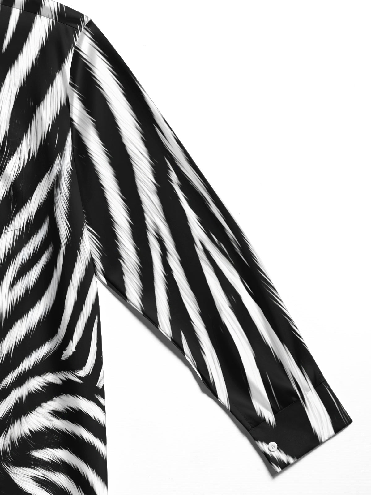 Oceanlyte Men's Patterned Zebra Animal Print Long Sleeve Shirt with Chest Pocket