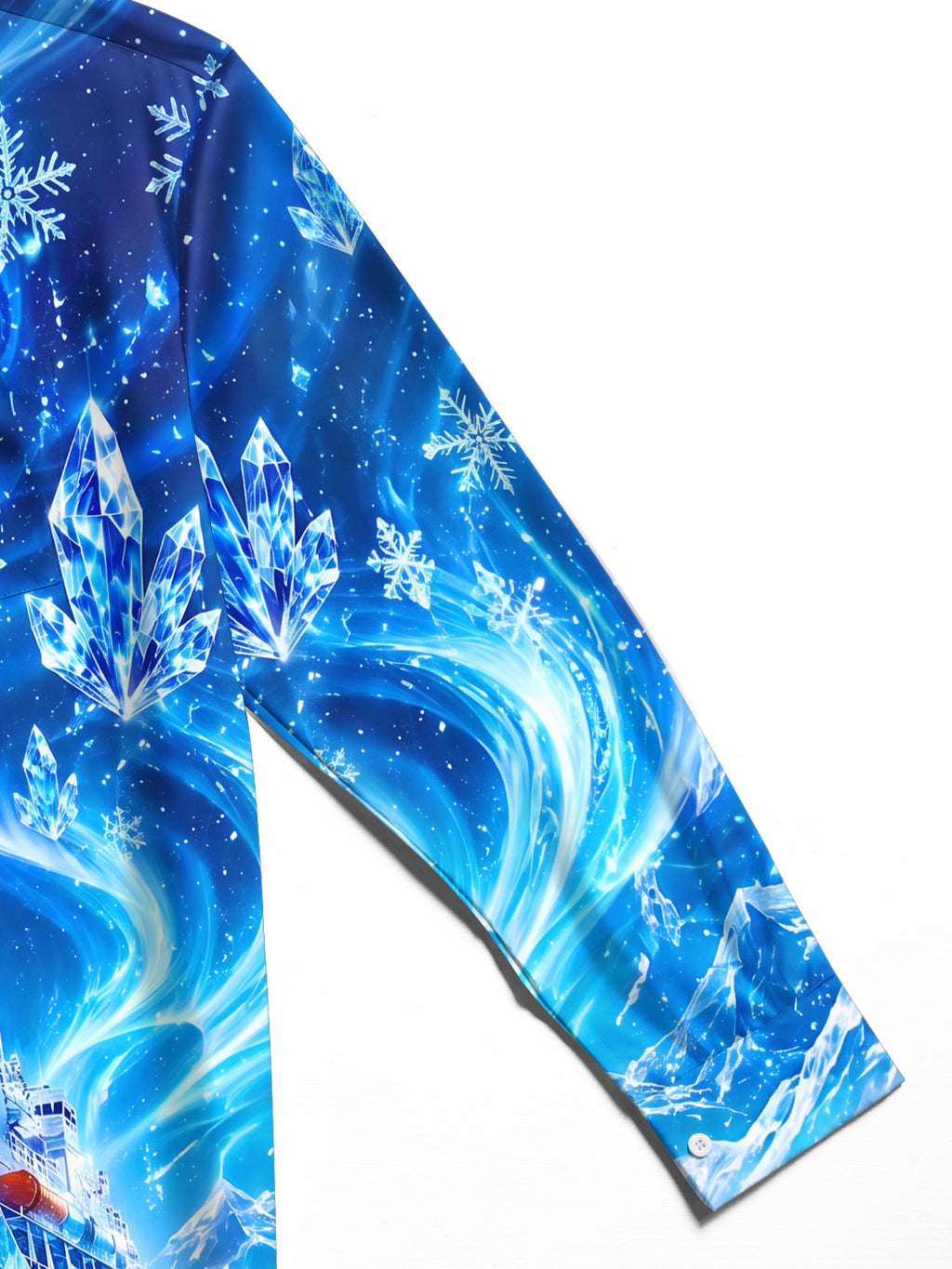 Oceanlyte Men's Graphic Ice Ship Print Snowflakes Print Long Sleeve Shirt with Chest Pocket