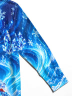 Oceanlyte Men's Graphic Ice Ship Print Snowflakes Print Long Sleeve Shirt with Chest Pocket
