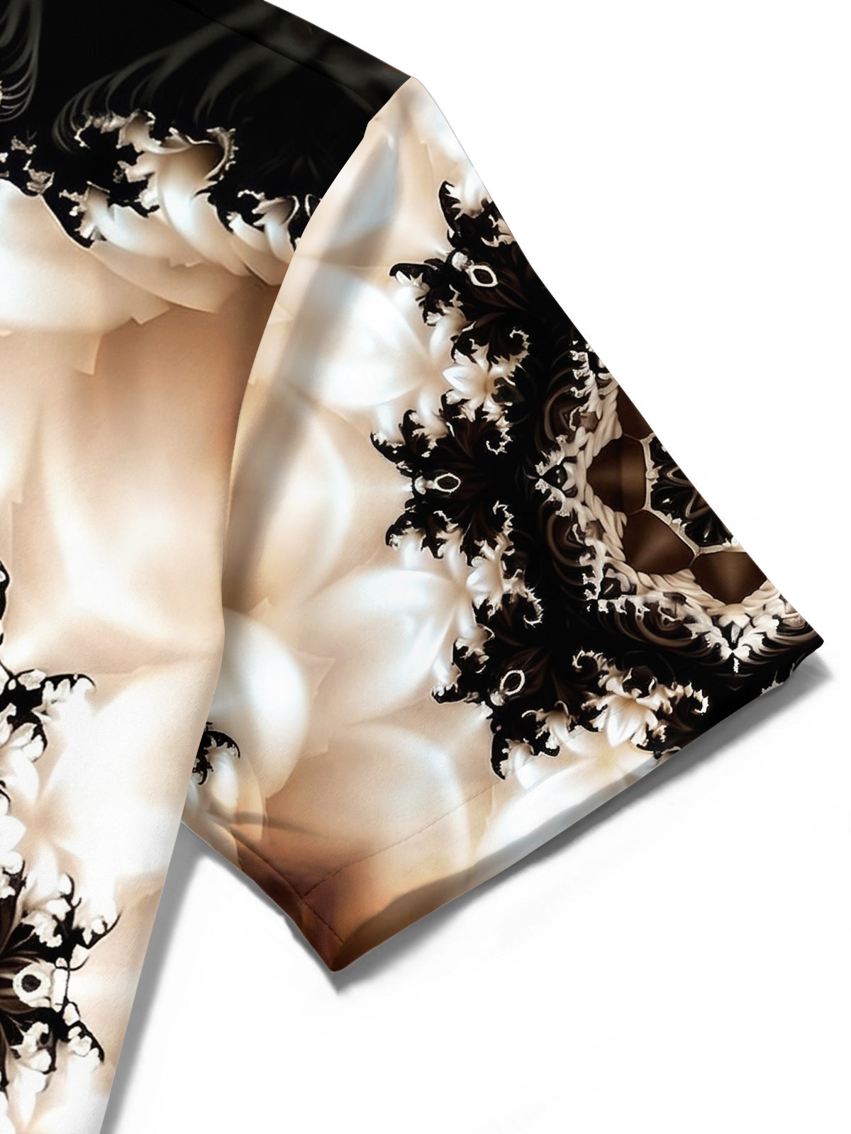 Oceanlyte Men's Printed Fractal Mandala Pattern Short Sleeve Shirt with Chest Pocket