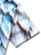Oceanlyte Men's 3D Dragon Scale Pattern Short Sleeve Shirt with Chest Pocket