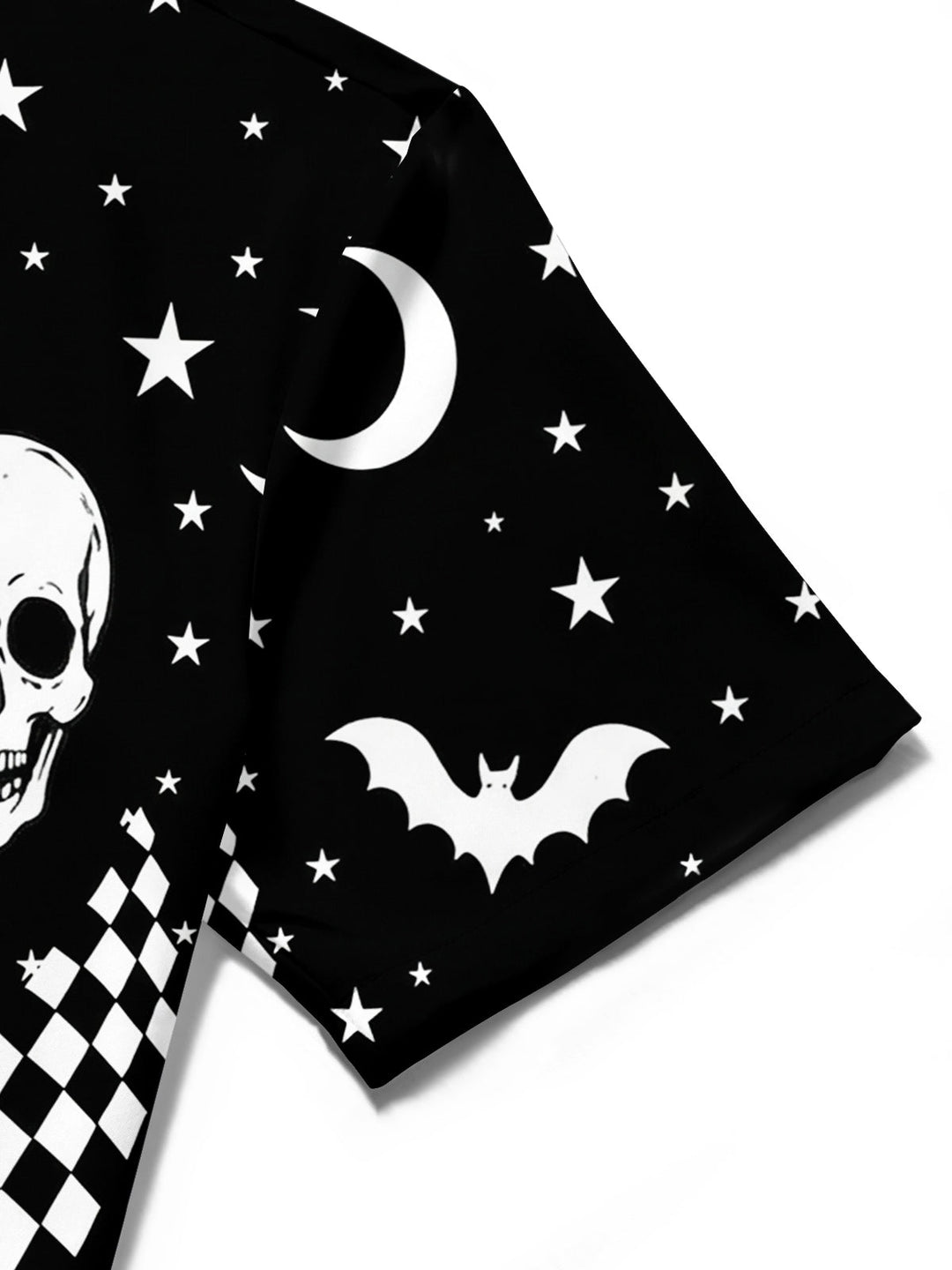 Oceanlyte Men's Graphic Halloween Skulls Print Short Sleeve Shirt with Chest Pocket