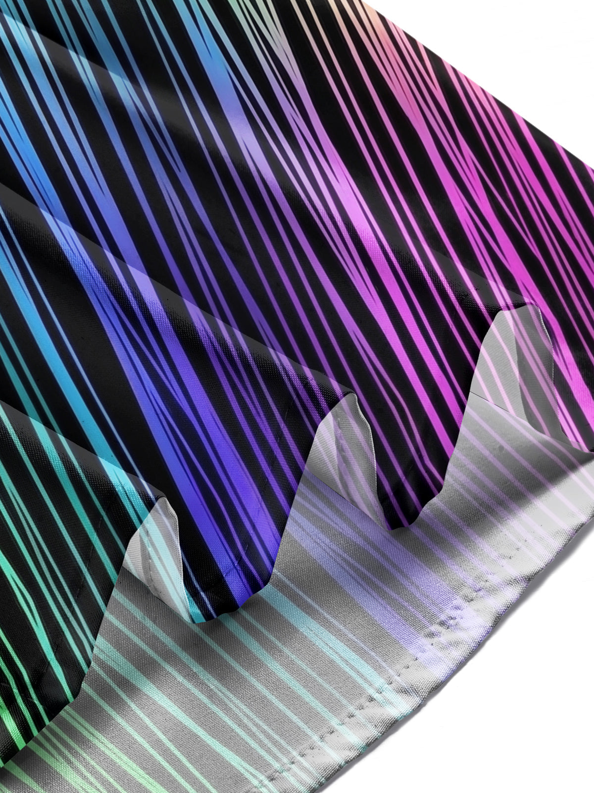 Oceanlyte Men's Striped Rainbow Vertical Stripes Print Long Sleeve Shirt with Chest Pocket