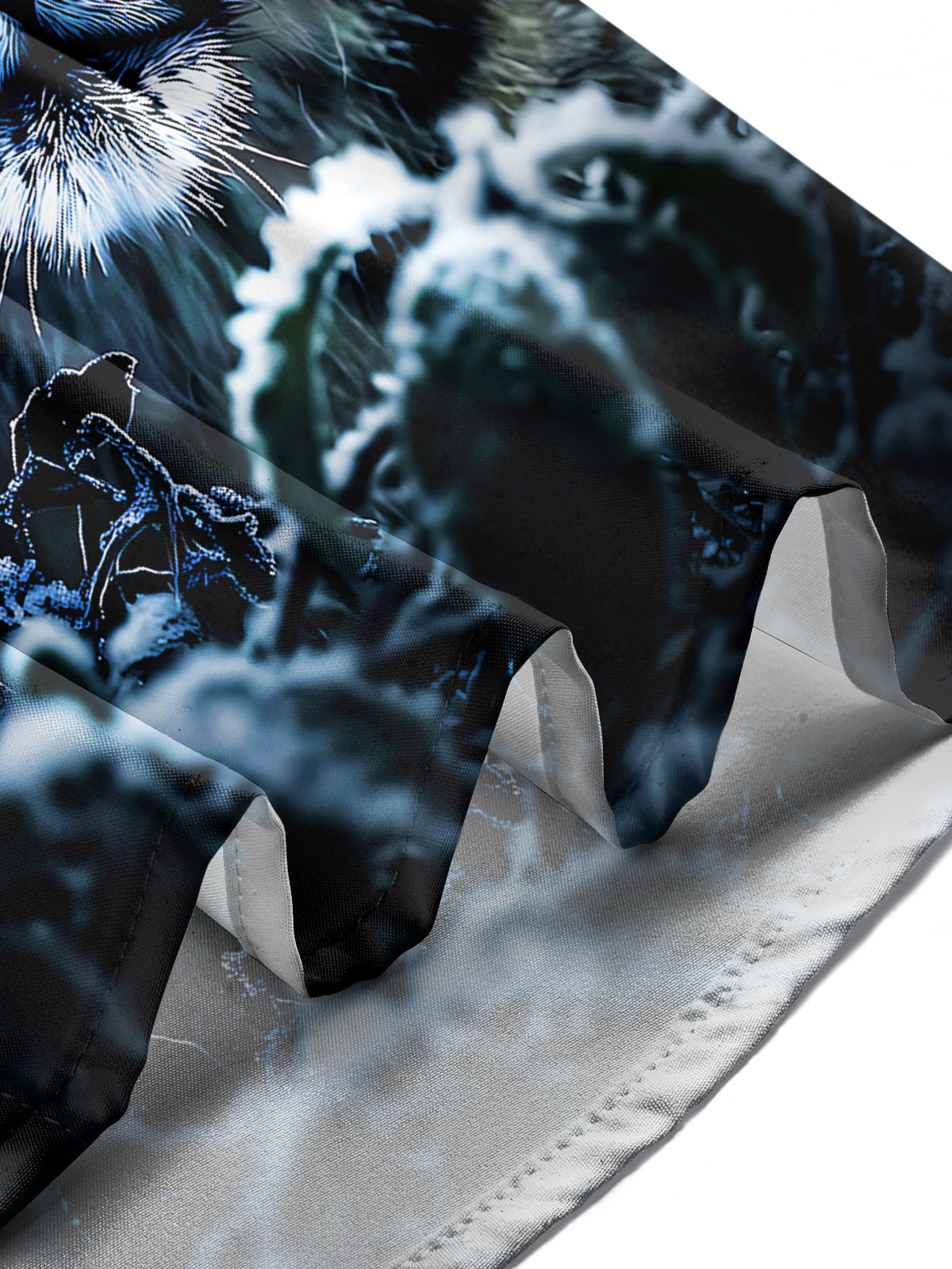 Oceanlyte Men's Printed Snow Leopard Face Print Long Sleeve Shirt with Chest Pocket