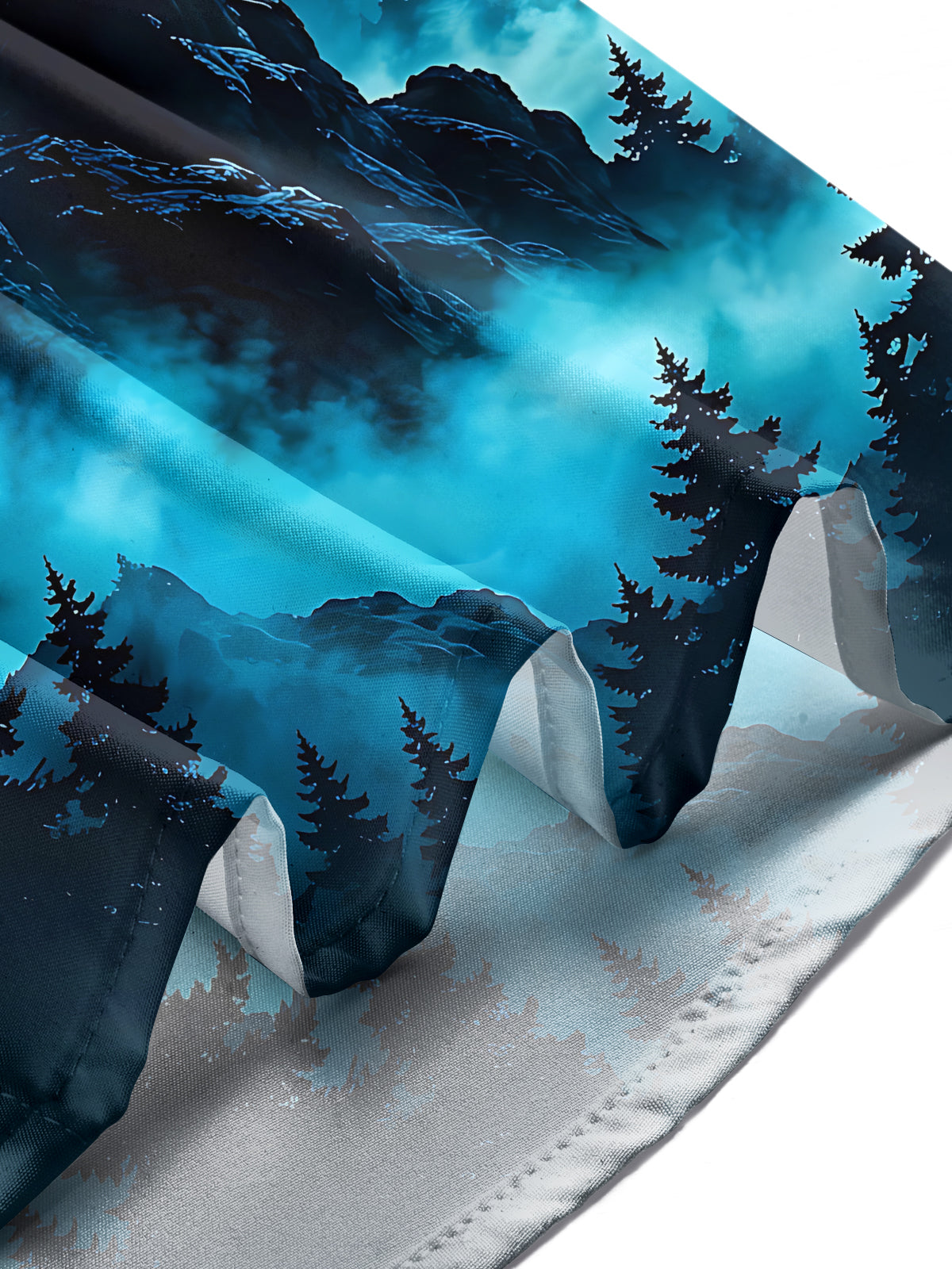 Oceanlyte Men's Printed Howling Wolf And Full Moon Print Long Sleeve Shirt with Chest Pocket