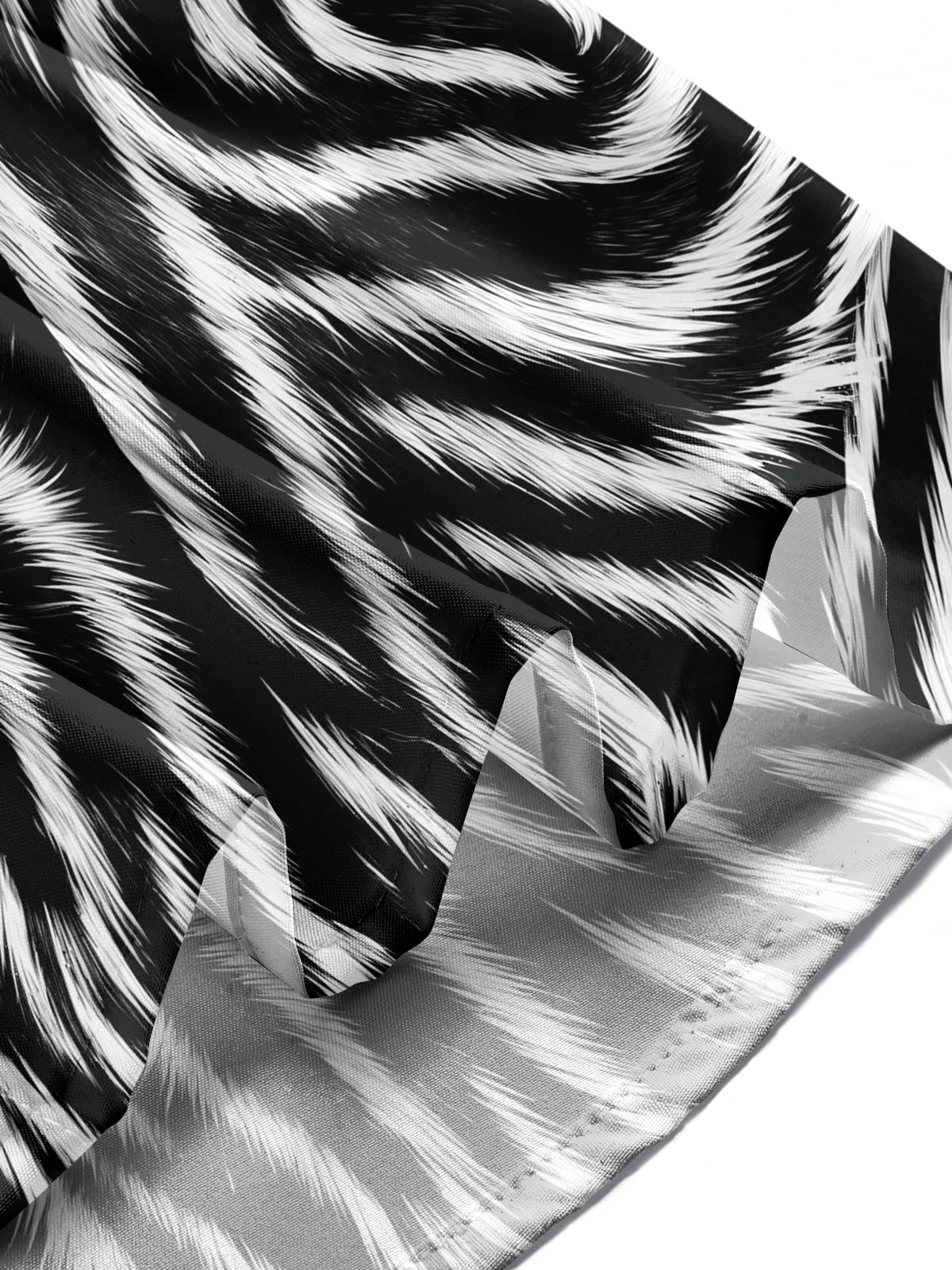 Oceanlyte Men's Patterned Zebra Animal Print Long Sleeve Shirt with Chest Pocket