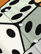 Oceanlyte Men's Hawaiian Dice Pattern Casual Vacation Print Short Sleeve Shirt with Chest Pocket