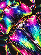 Oceanlyte Men's Neon Stag Beetle And Tropical Leaves Print Short Sleeve Shirt with Chest Pocket