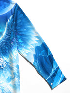 Oceanlyte Men's Graphic Ice Eagle Print Snow Wolf Print Long Sleeve Shirt with Chest Pocket