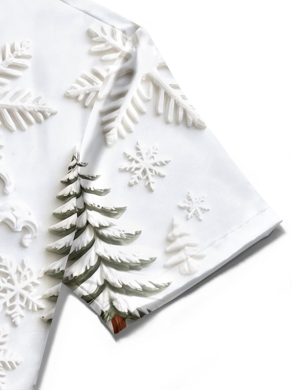 Oceanlyte Men's Graphic Christmas Winter Scene Print Short Sleeve Shirt with Chest Pocket