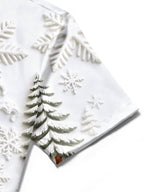 Oceanlyte Men's Graphic Christmas Winter Scene Print Short Sleeve Shirt with Chest Pocket