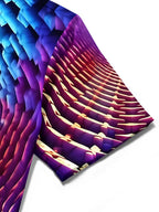 Oceanlyte Men's 3D Geometric Tunnel Print Short Sleeve Shirt with Chest Pocket