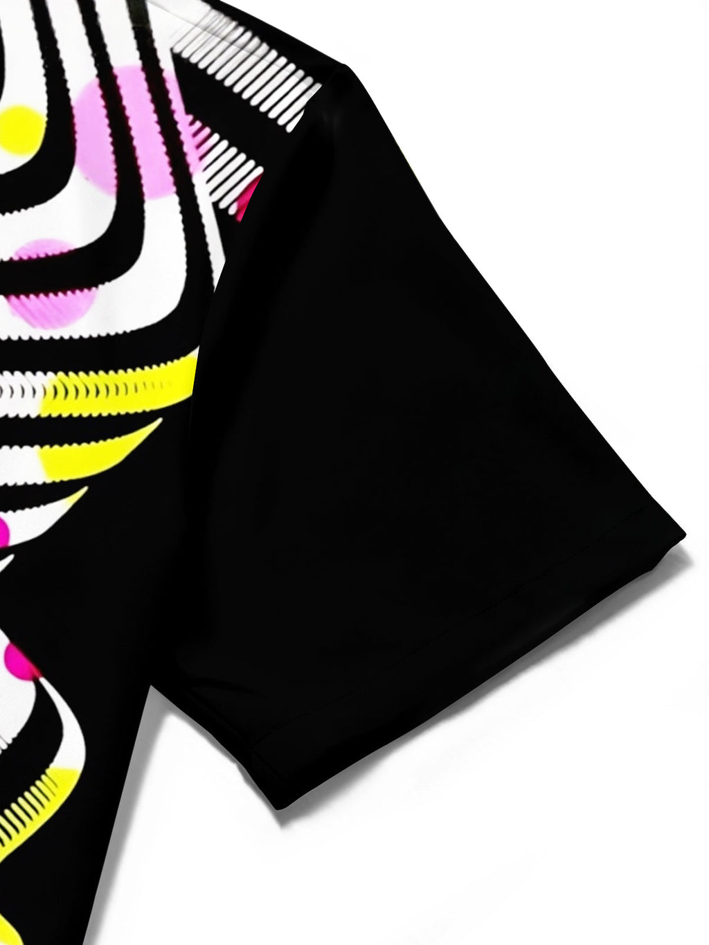 Oceanlyte Men's Printed Abstract Wavy Lines Print Short Sleeve Shirt with Chest Pocket