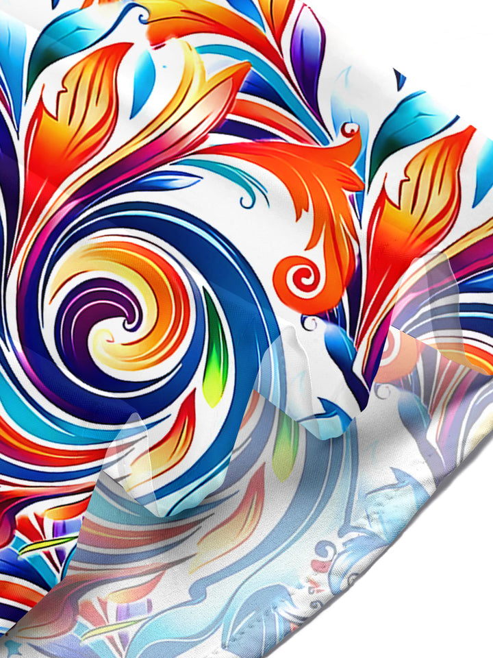 Abstract Men's Pocket Short Sleeve Shirts