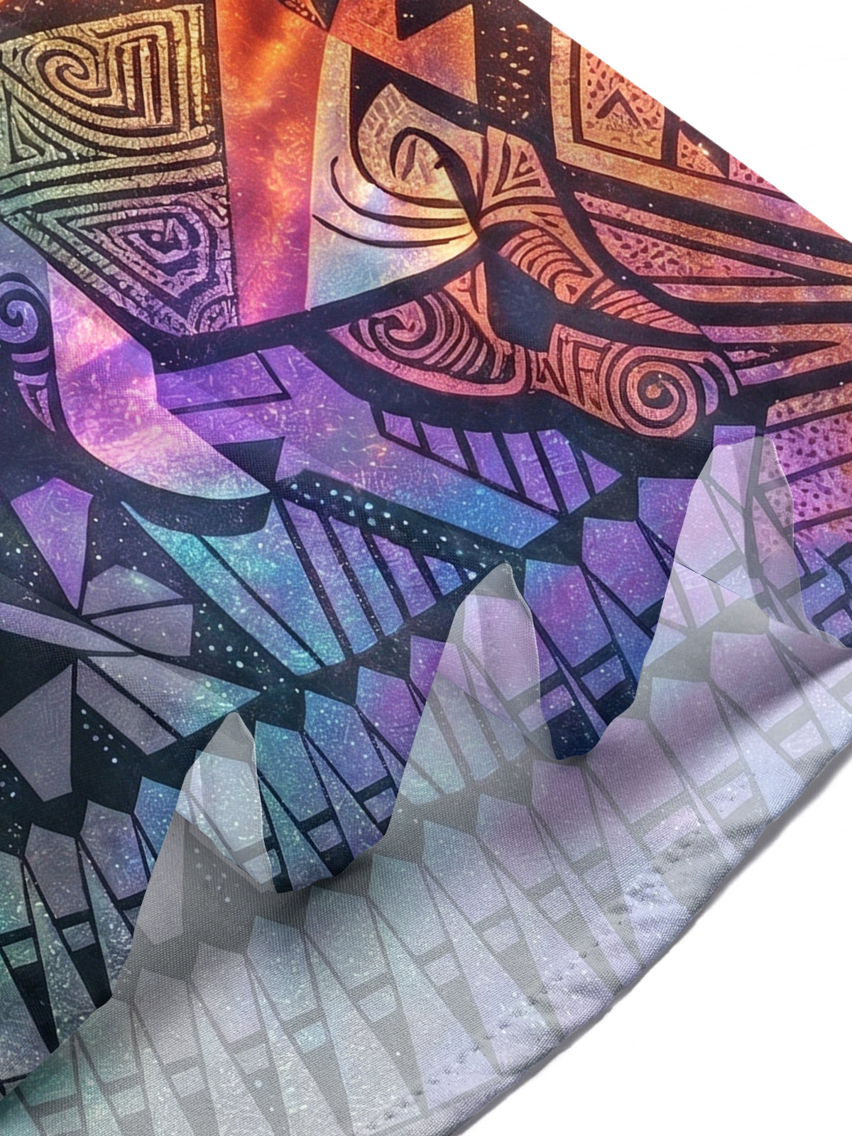 Oceanlyte Men's Hawaiian Tribal Geometric Pattern Short Sleeve Shirt with Chest Pocket