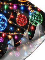 Oceanlyte Men's Graphic Christmas Ornaments And Lights Print Long Sleeve Shirt with Chest Pocket