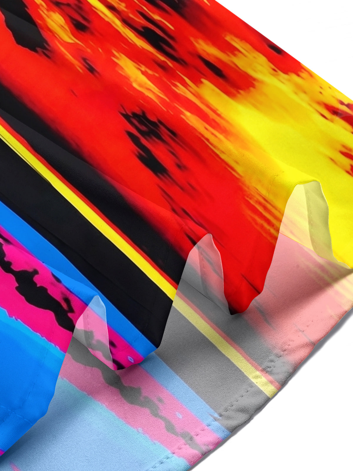 Oceanlyte Men's Tie Dye Colorful Abstract Tie Dye Print Short Sleeve Shirt with Chest Pocket