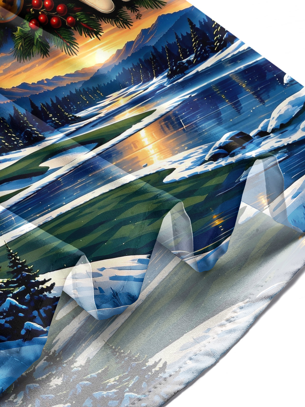 Oceanlyte Men's Long Sleeve Stand Collar Shirt - Golf Equipment And Christmas Ornaments Print