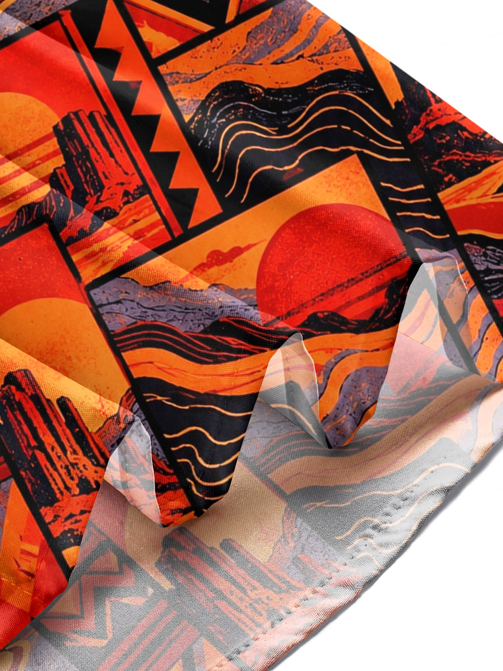 Oceanlyte Men's Desert Landscape With Agave Plants Print Long Sleeve Shirt with Chest Pocket