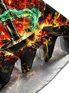 Oceanlyte Men's Long Sleeve Shirt - Vintage Microphone With Green Energy And Gold Crystals Print with Chest Pocket