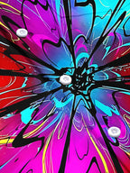 Oceanlyte Men's Tie Dye Colorful Abstract Radial Burst Print Short Sleeve Shirt with Chest Pocket