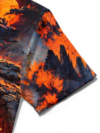 Oceanlyte Men's Desert Sunset Rock Archway With Cacti Print Short Sleeve Shirt with Chest Pocket