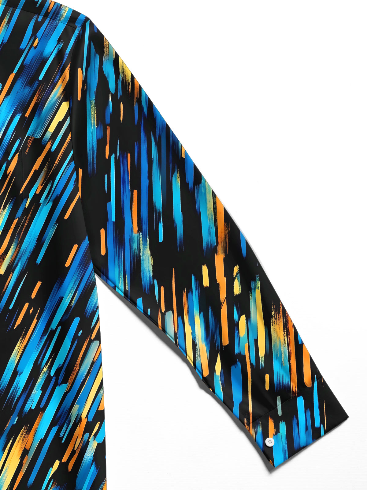 Oceanlyte Men's Abstract Geometric Brushstrokes Print Long Sleeve Shirt with Chest Pocket