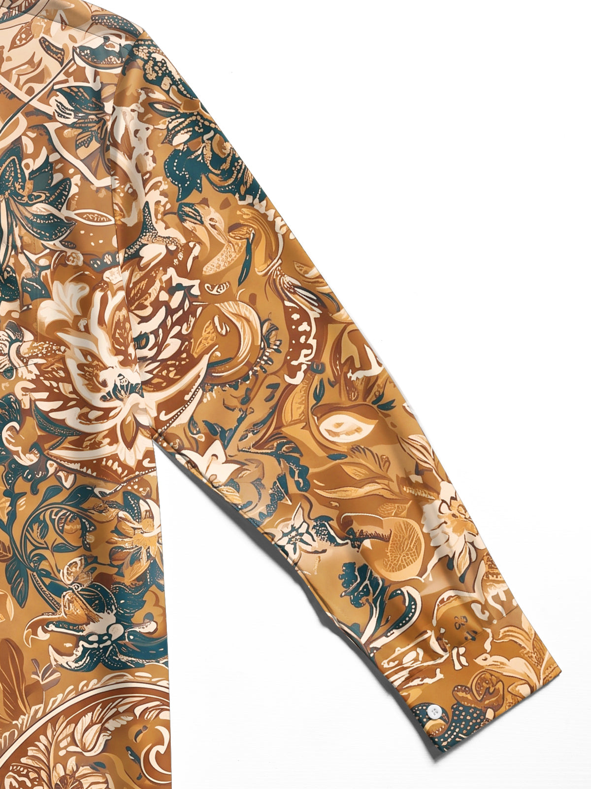 Oceanlyte Men's Paisley And Floral Medallion Print Long Sleeve Shirt with Chest Pocket