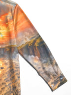 The "Pointe du Hoc" Oceanlyte Men's Long Sleeve Shirt - D-day Beach Landing Scene Print with Chest Pocket